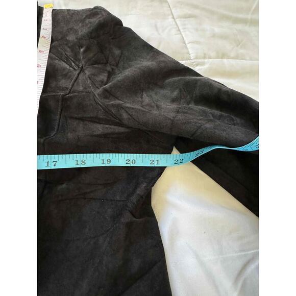 Lord Taylor Black Suede Button Up Collared Long Sleeve Jacket Large - Picture 5 of 8
